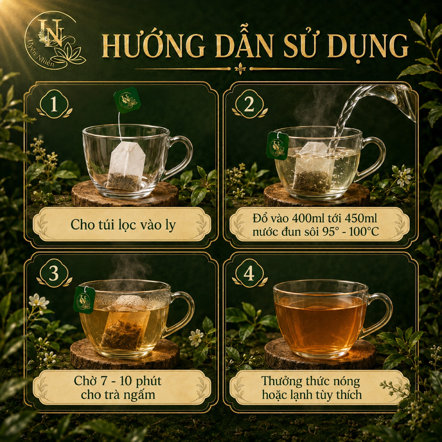 Hướng dẫn sử dụng trà Uyên Nhiên